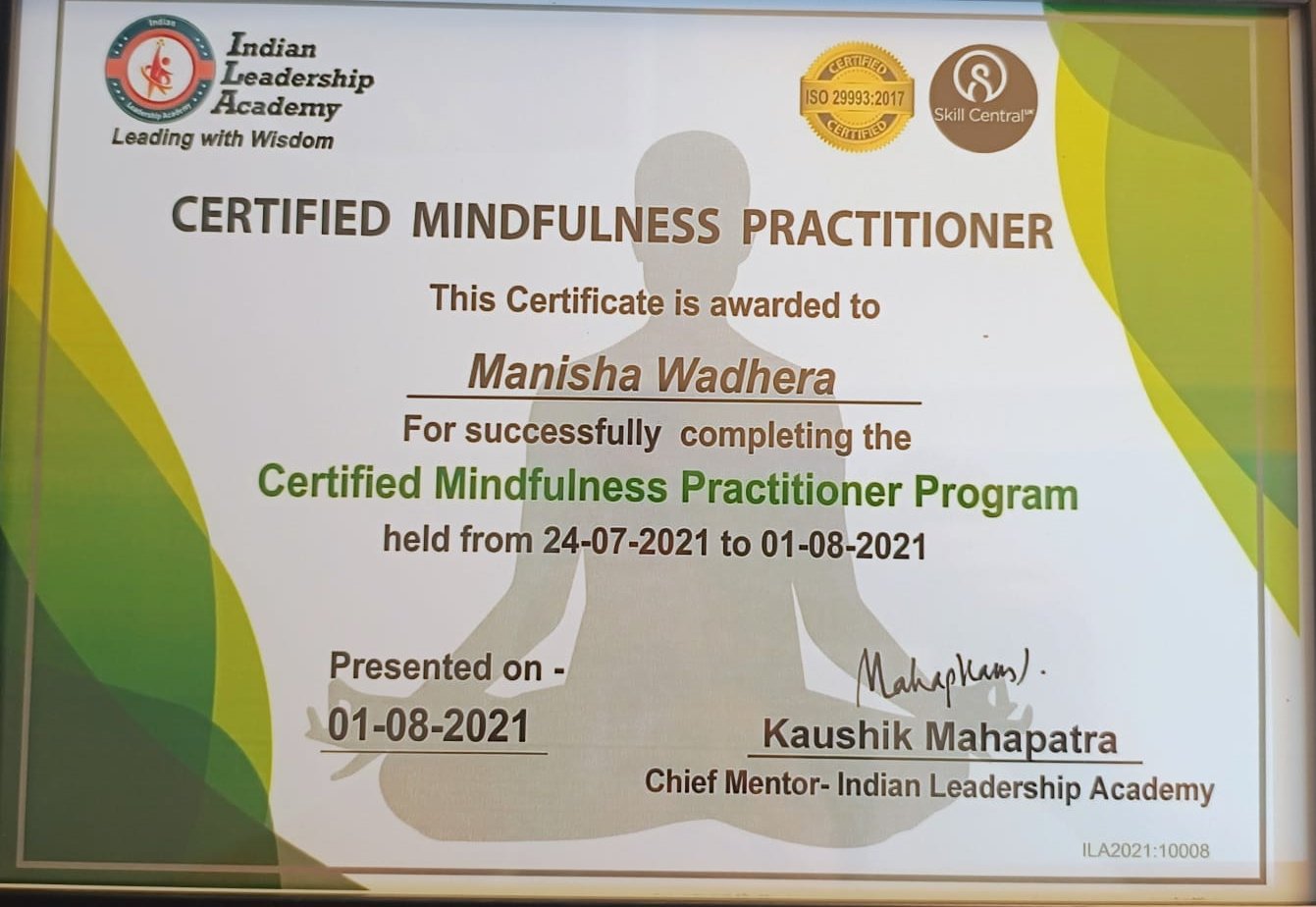 Certified Mindfulness Practitioner — Indian Leadership Academy